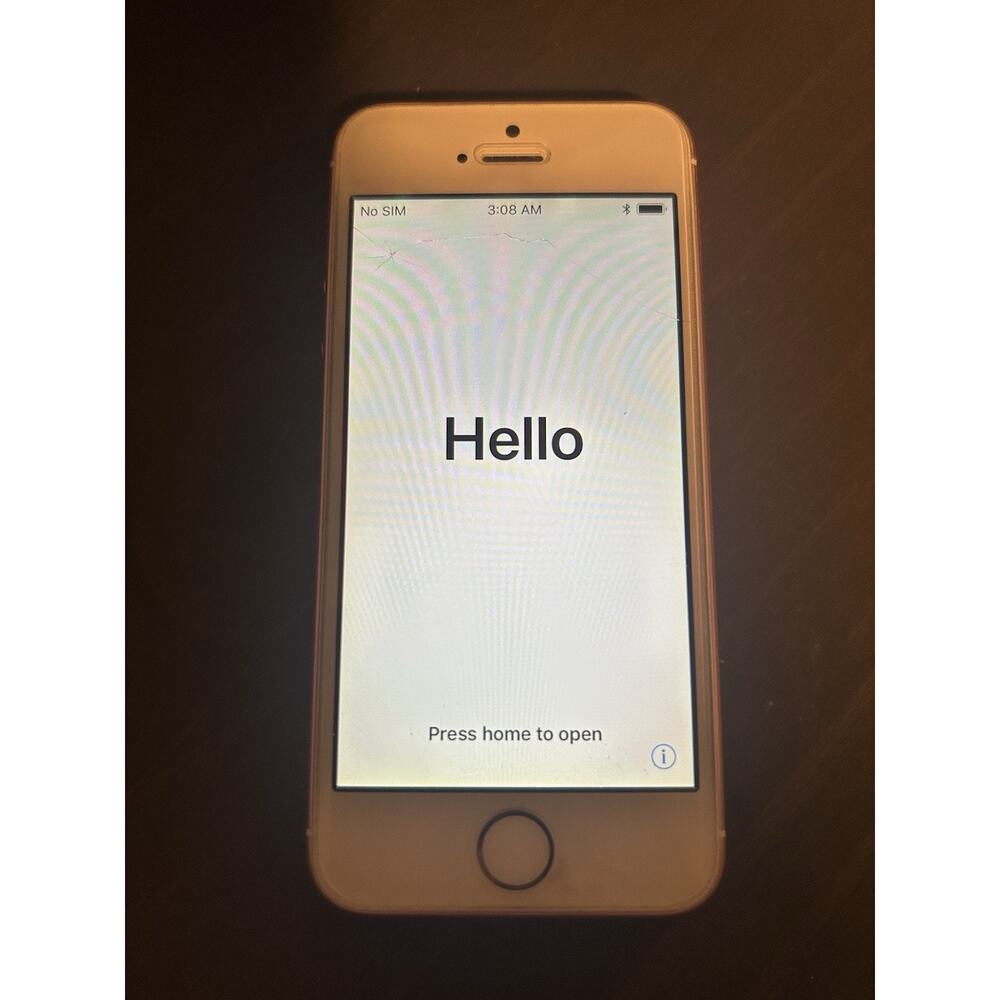 Apple iPhone SE 1st Gen 16GB Rose Gold Verizon Locked Cracked Screen Battery 92%